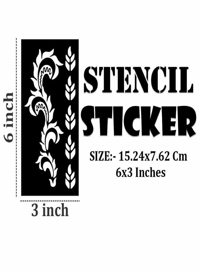 ORDERSHOCK Easy to Use Mehndi Stencil Sticker Set with High-Quality Skin-Safe Adhesive - Image 4